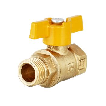 Кран шаровый латунныйБАЗ  11б27п газ ВР/НР Ду 25 (1") Ру 40 бабочка 